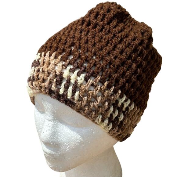 Brown Knitted Beanie - Picture 3 of 5
